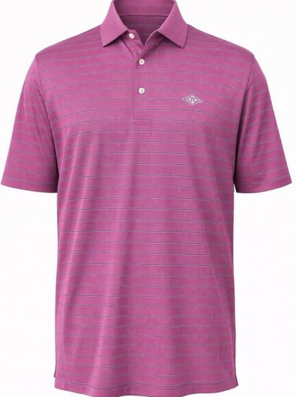 Peter Millar Men’s Polo Shirt L Striped Short Sleeve Golf Cotton Casual Dri Fit